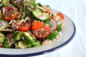 Receta vegana de fattoush Receta vegana de fattoush