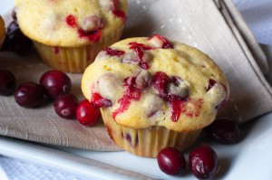 Muffins Veganos de Arándanos Rojos Muffins Veganos de Arándanos Rojos